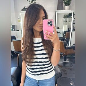 Striped sweater tank